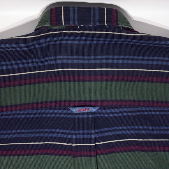 Vintage Chaps Ralph Lauren Striped Corduroy Long Sleeve Button Shirt Men’s XL - Picture 7 of 11